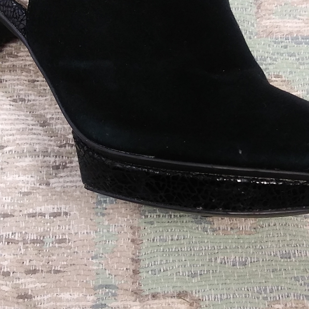 Moda Black Peep-Toe Platform Sling-Backs - image 7